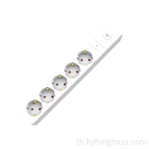 5 แถบพลังงานทางออกพร้อมการป้องกันไฟกระชาก